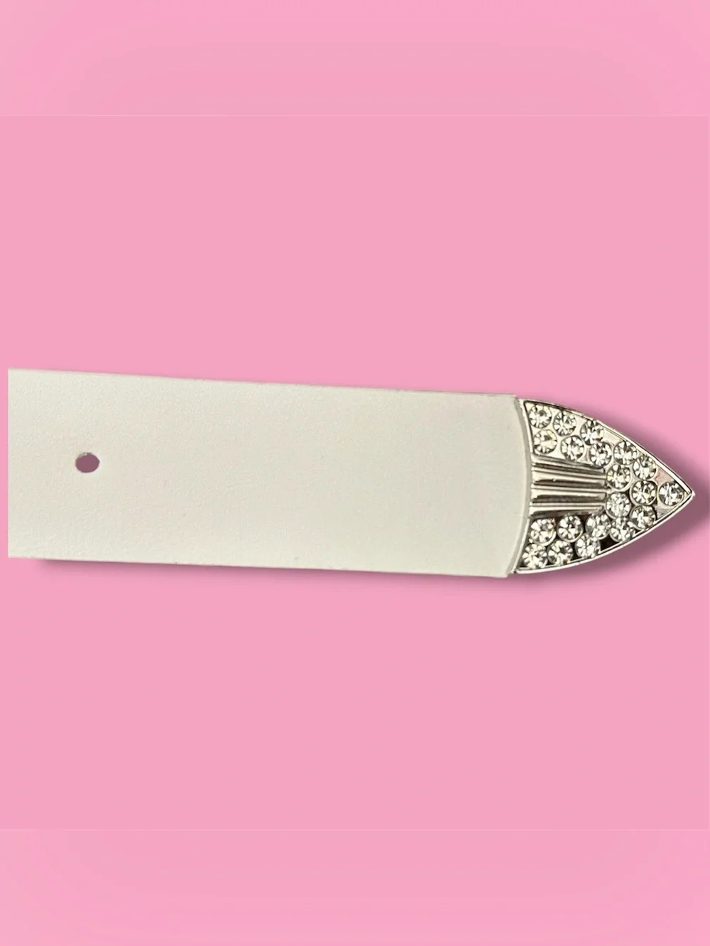 BUNDLE OF 2 White Crystal Accent Women's Belt - Unbranded